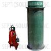 120 Gallon Simplex Fiberglass Pump Station with 1.0 HP Liberty Sewage Ejector Pump - Part Number 120FPT-LEH102