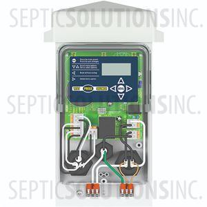 Alderon PowerPost Pedestal Simplex Pump Control Panel with Integrated High Water Alarm for Timed Dose or Demand Dose