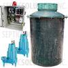 300 Gallon Duplex Fiberglass Pump Station with (2) 2.0 HP Sewage Ejector Pumps and Alternating Control Panel - Part Number 300FPT-20SDUP