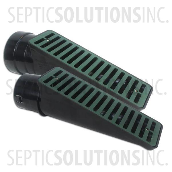 Polylok Mitered Slope Drain for 4'' Drainage Pipes (Green) - Part Number PDB-SL4