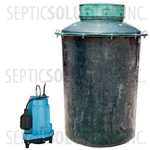 200 Gallon Simplex Fiberglass Pump Station with 1/3 HP Effluent Pump