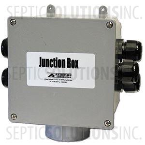 Alderon Medium Junction Box - 6" x 6" x 4", 2.0" Hub, 5 Cord Grips